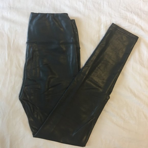 Seven Sisters Pants - Seven Sisters - Black Leather Like Leggings - M